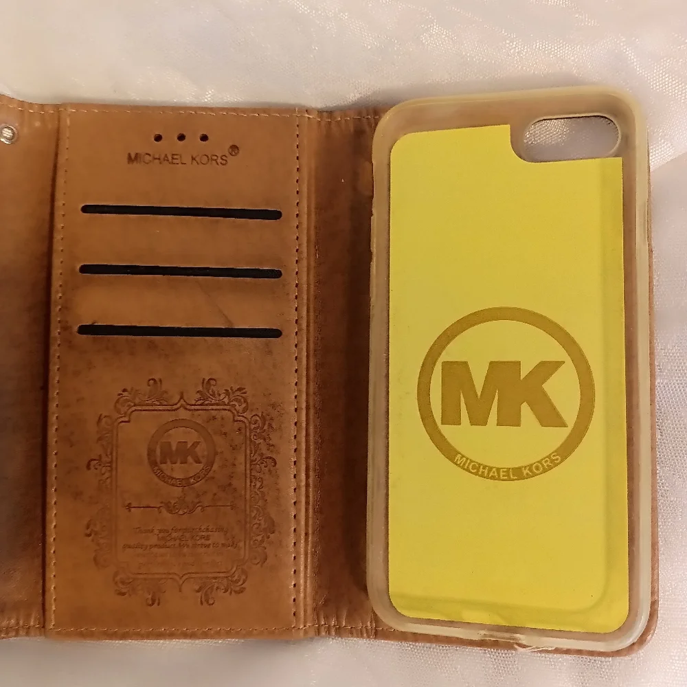 Micheal Kors dark and light blue phone case wallet